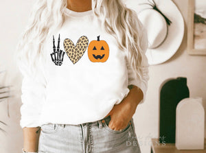 Peace love Halloween sweatshirt