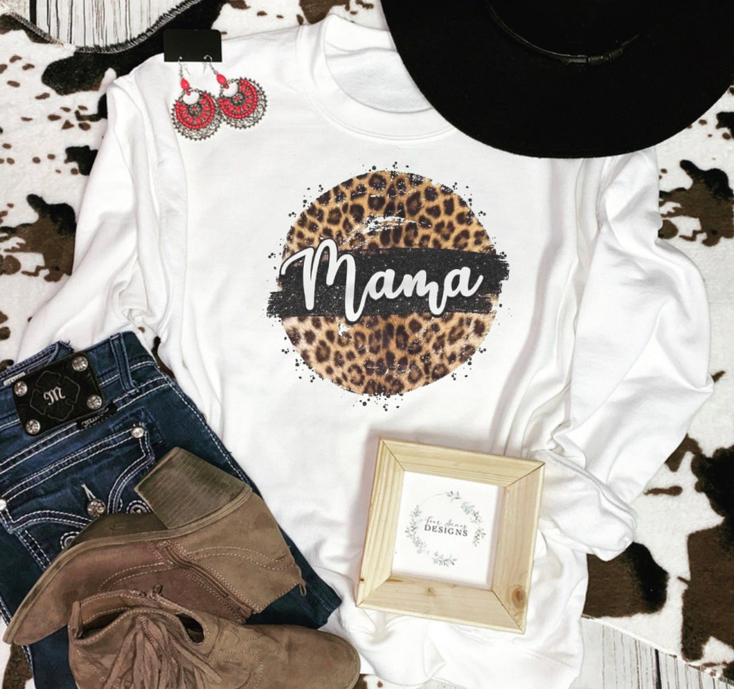 Leopard mama sweatshirt