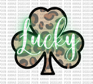 Lucky leopard print shamrock