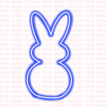 Load image into Gallery viewer, Neon Easter bunny clipart element GOOGLE DRIVE
