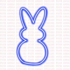 Neon Easter bunny clipart element GOOGLE DRIVE