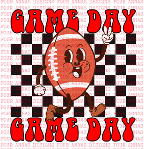 Retro red football GAMEDAY