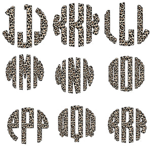 Mint monogram leopard
