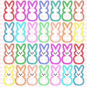 Neon Easter bunny clipart element GOOGLE DRIVE