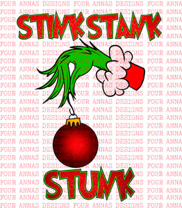 Stink Christmas sublimation transfer