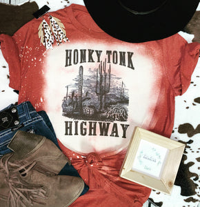 Honky tonk highway bleached tee