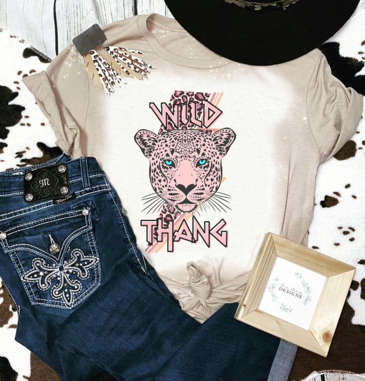 Wild thang bleached tee