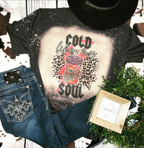 Cold like my soul loaded tea bleached tee