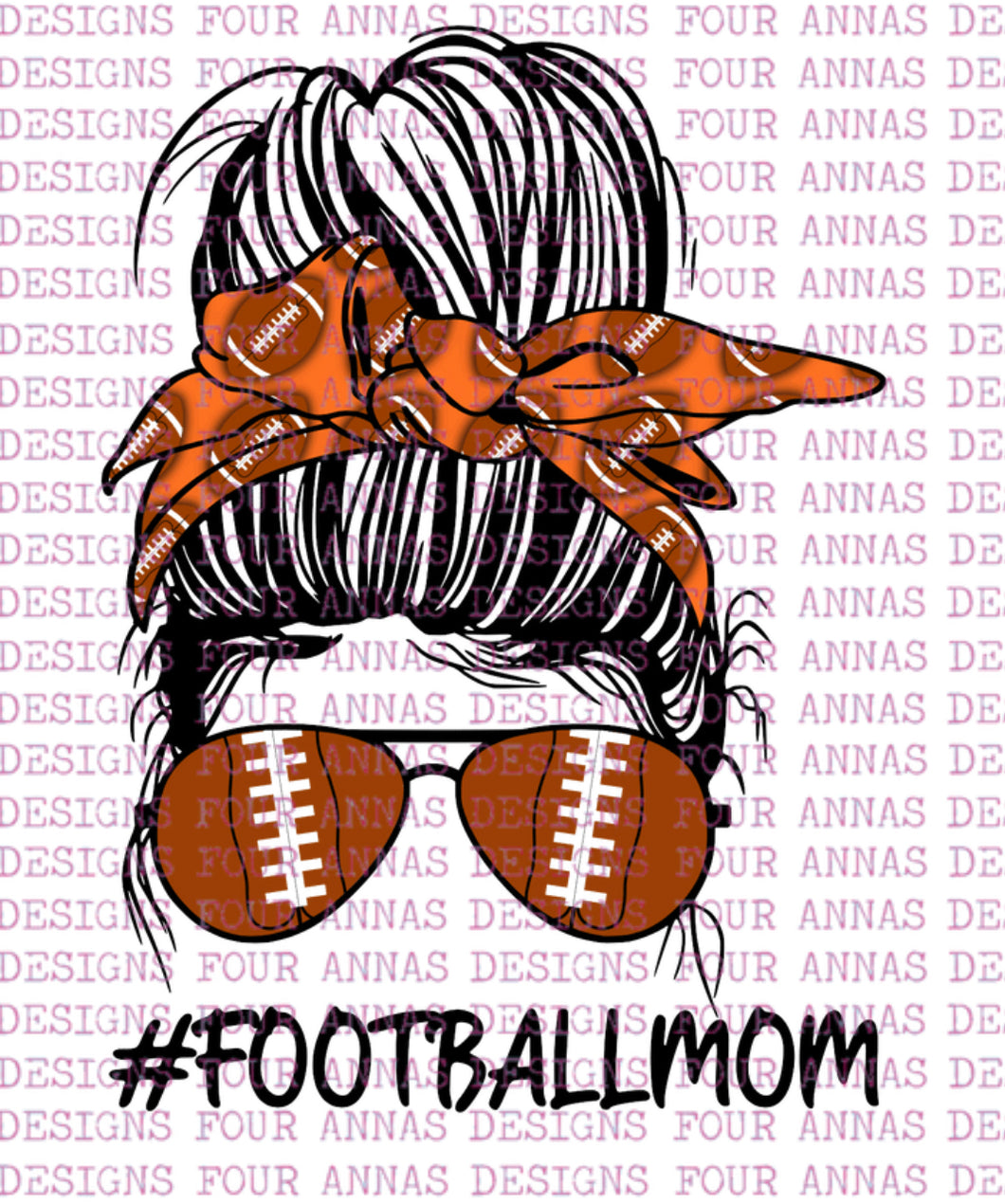 Football mom orange