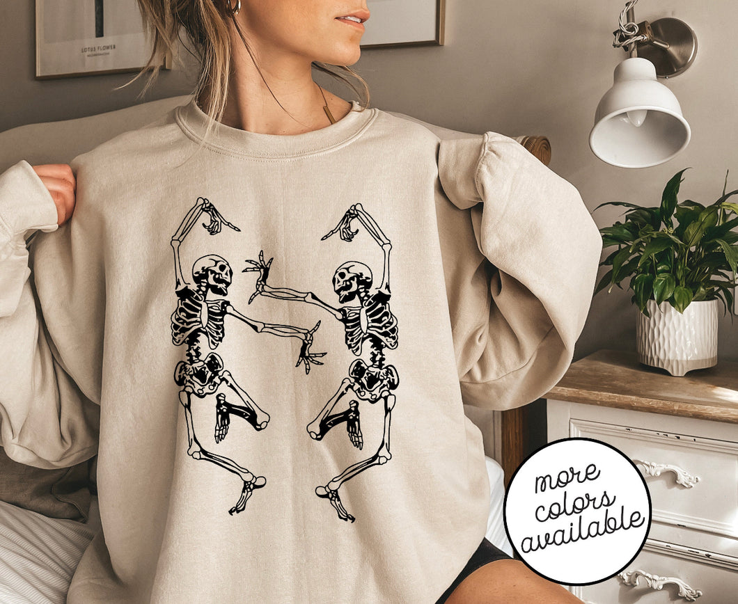 Dancing skeletons Halloween sweatshirt