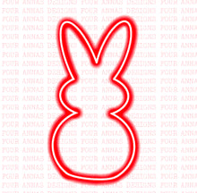 Load image into Gallery viewer, Neon Easter bunny clipart element GOOGLE DRIVE
