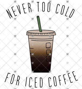 Never too cold for iced coffee sublimation transfer